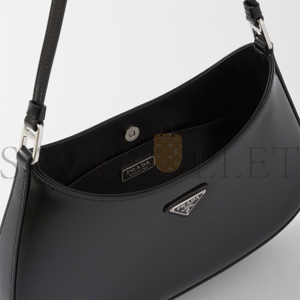 Pra*a cleo brushed leather shoulder bag 1bc499 (27*22*6cm)